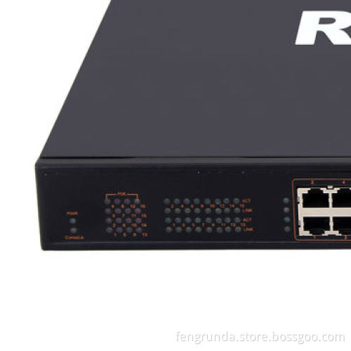 24-port 19" Rack Mount PoE Switch, 24-port 10/100Mbit PoE+2 Gigabit ComboNew